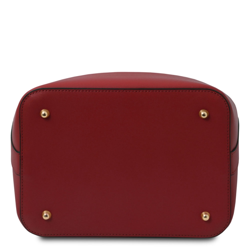 Tuscany Leather Leder-Beuteltasche Vittoria rot Boden